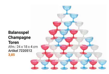 Aanbieding: Balansspel Champagne Toren