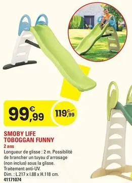 Offre: SMOBY LIFE TOBOGGAN FUNNY