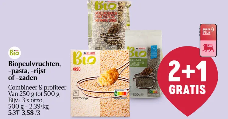 Promotie: Biopeulvruchten, -pasta, -rijst of -zaden