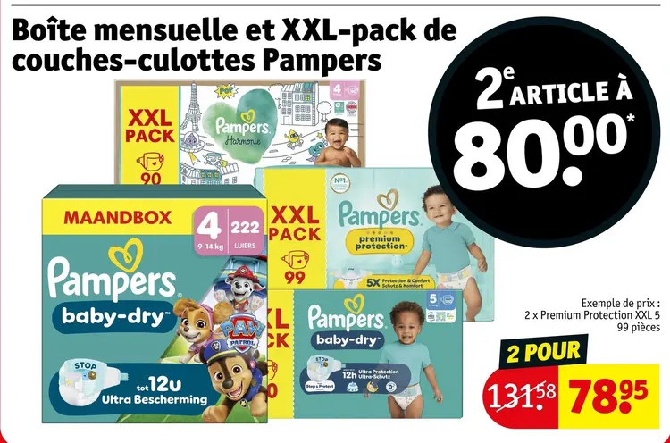 Offre: Boîte mensuelle et XXL-pack de couches-culottes