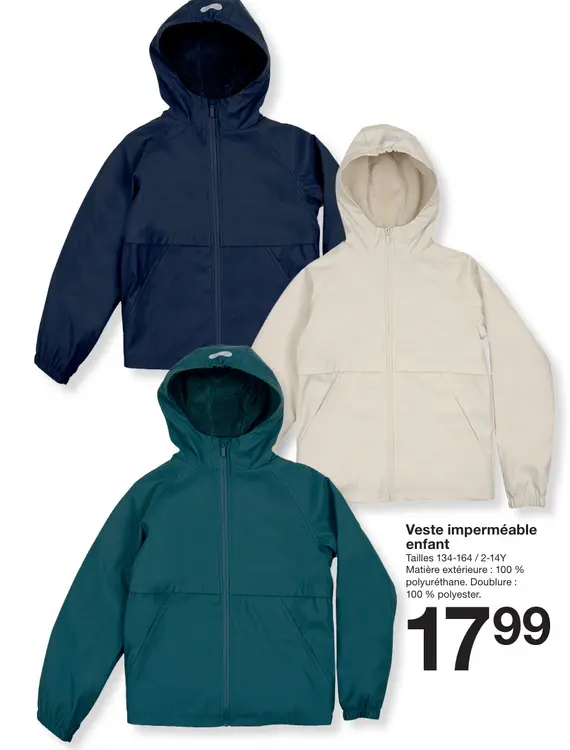 Offre: Veste imperméable enfant