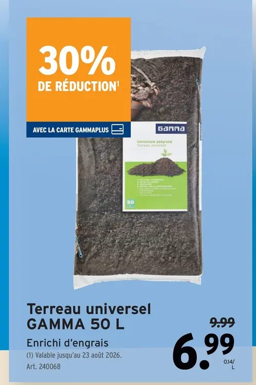 Offre: Terreau universel