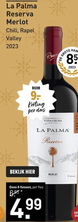 Aanbieding: La Palma Reserva Merlot 75CL
