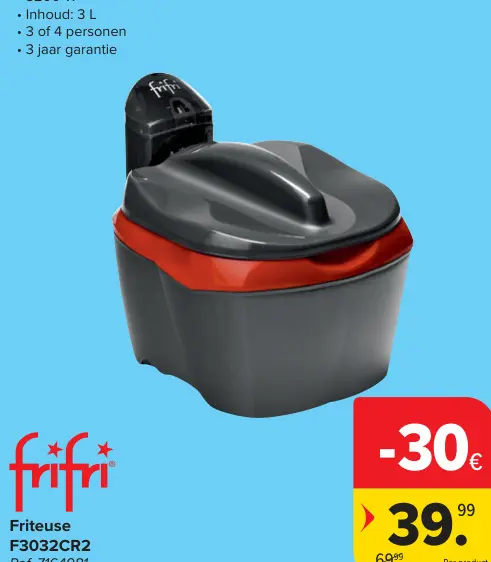 Promotie: Friteuse F3032CR2