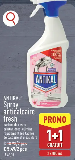 Offre: Spray anticalcaire fresh