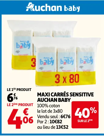 Offre: Maxi carrés sensitive
