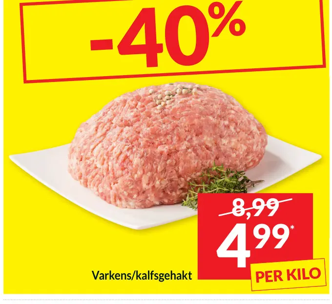 Promotie: Varkens/kalfsgehakt