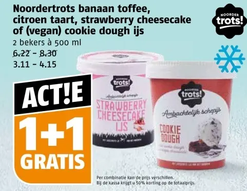 Aanbieding: banaan toffee, citroen taart, strawberry chee