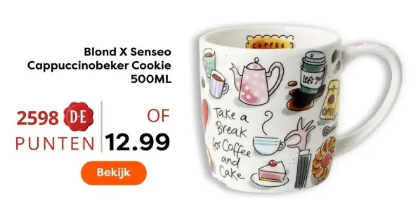 Aanbieding: Cappuccinobeker Cookie 500ML