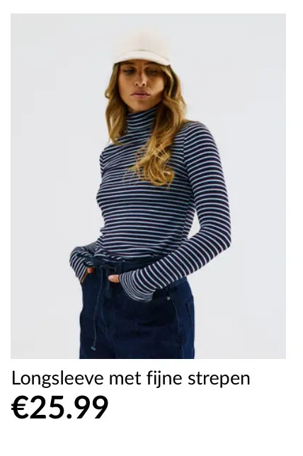 Promotie: Langsleeve met fijne strepen