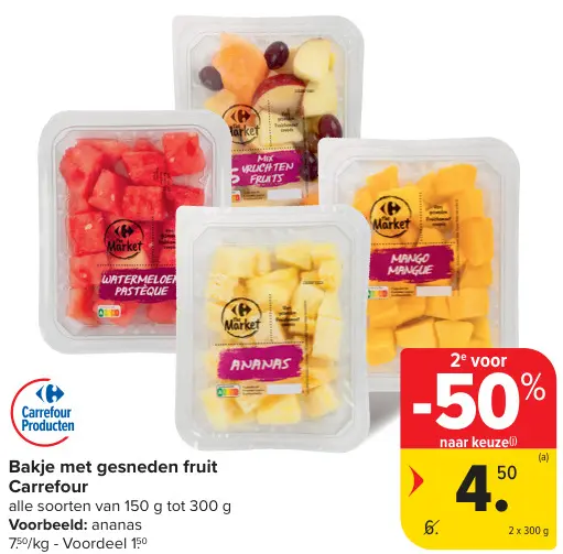 Promotie: Bakje met gesneden fruit