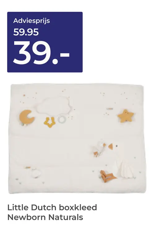 Aanbieding: Boxkleed Newborn Naturals