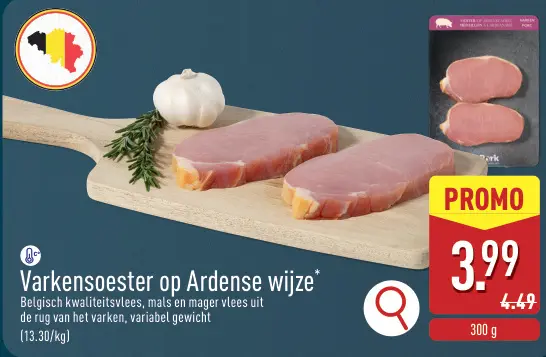 Promotie: Varkensoester op Ardense wijze