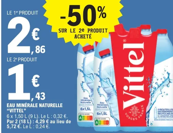 Offre: Eau minérale naturelle