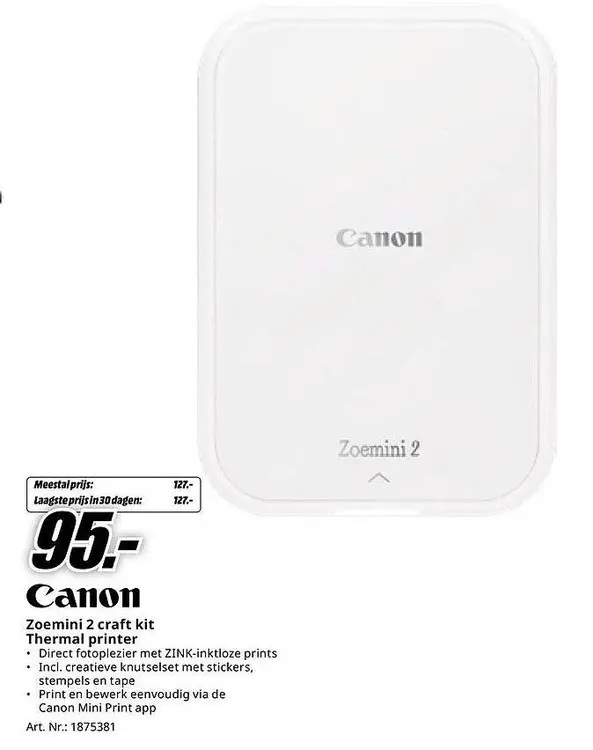 Aanbieding: Zoemini 2 craft kit Thermal printer