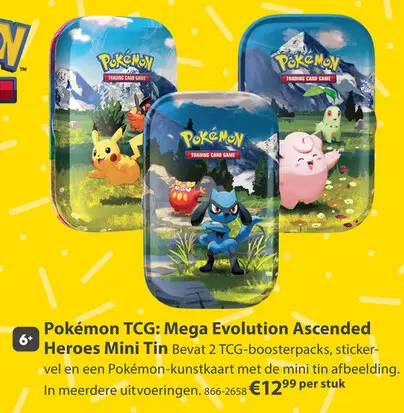 Aanbieding: Pokémon TCG: Mega Evolution Ascended Heroes Mini Tin