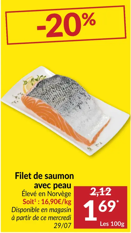 Offre: Filet de saumon avec peau