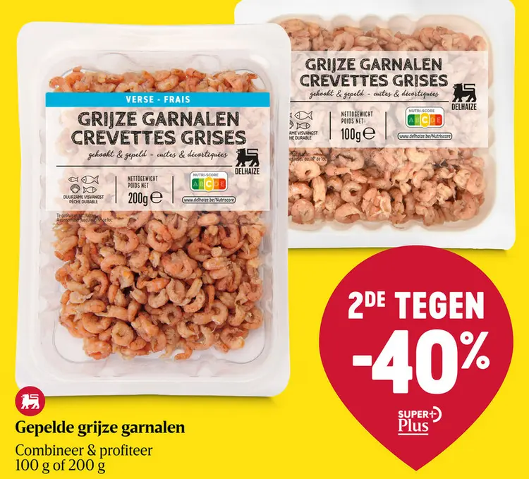 Aanbieding: Gepelde grijze garnalen