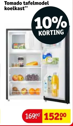 Aanbieding: Tomado tafelmodel koelkast