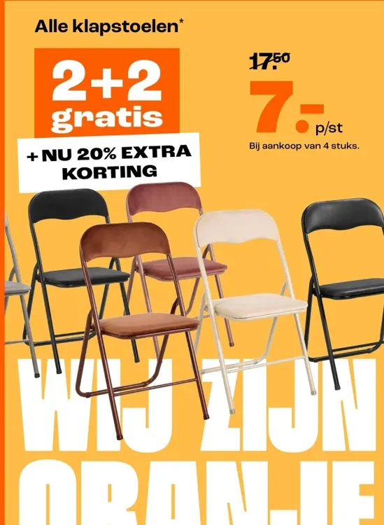 Aanbieding: Klapstoelen