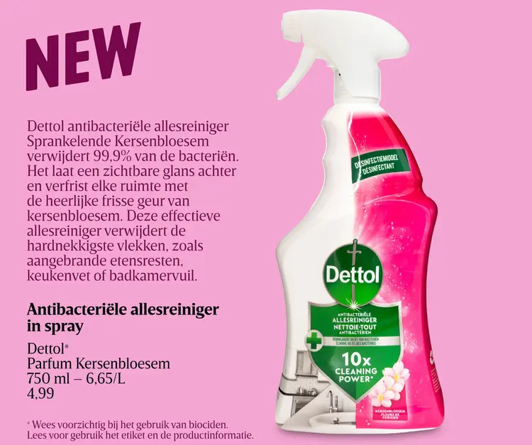 Aanbieding: Antibacteriële allesreiniger in spray Parfum 