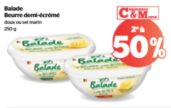 Offre: Beurre demi-écrémé