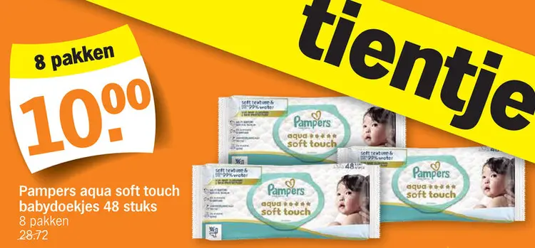 Promotie: Pampers aqua soft touch babydoekjes