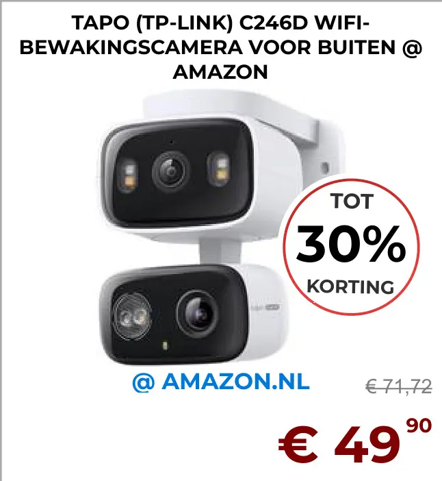 Aanbieding: Tapo C246d wifi-bewakingscamera voor buiten