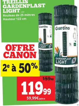 Offre: TREILLIS GARDENPLAST LIGHT