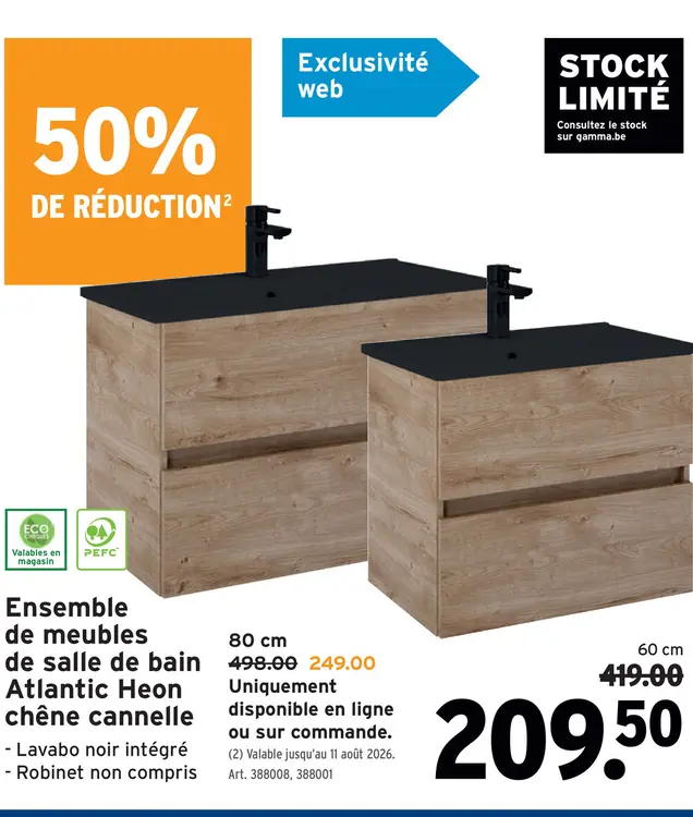 Offre: Ensemble de meubles de salle de bain Atlantic