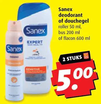 Aanbieding: Sanex deodorant of douchegel