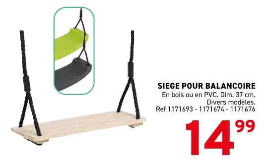 Offre: Siege pour balancoire