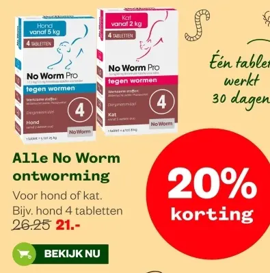 Aanbieding: No Worm Pro ontworming