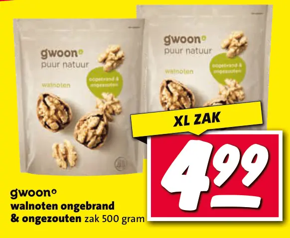 Aanbieding: walnoten ongebrand & ongezouten