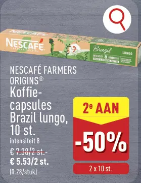Promotie: Koffie-capsules Brazil lungo