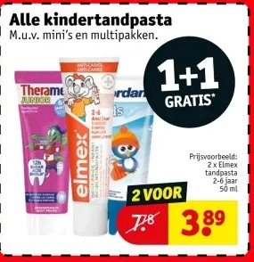 Promotie: kindertandpasta