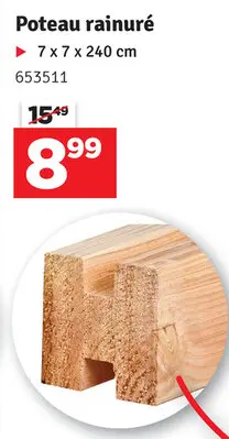 Offre: Poteau rainuré