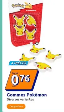 Offre: Gommes Pokémon