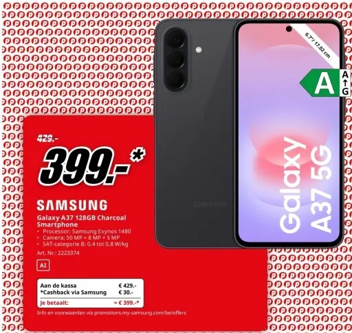 Promotie: Galaxy A37 128GB Charcoal Smartphone