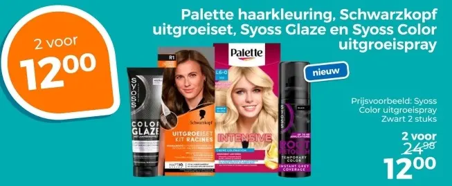 Aanbieding: Palette haarkleuring, Schwarzkopf uitgroeiset