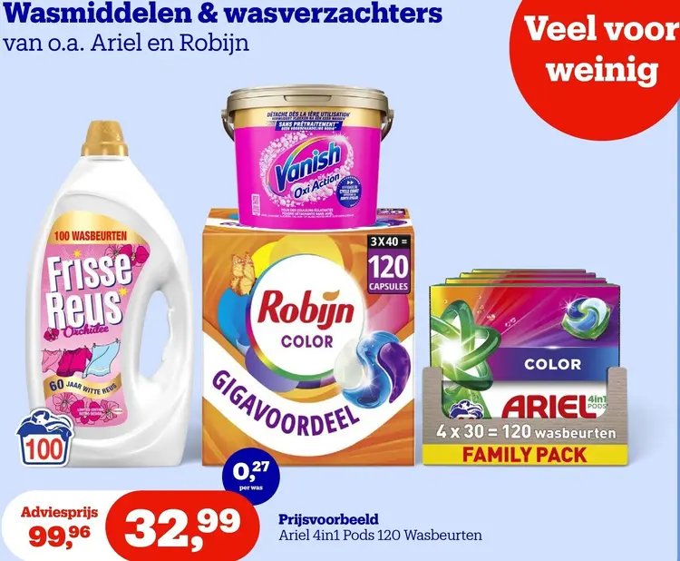 Aanbieding: Wasmiddelen & wasverzachters