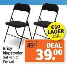 Aanbieding: Brixy klapstoelen