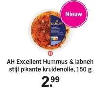 Aanbieding: AH Excellent Hummus & labneh stijl pikante kruidenolie