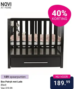 Aanbieding: Box Patryk met Lade Black Wash