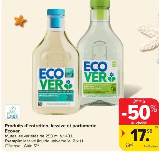 Offre: Produits d'entretien, lessive et parfumerie