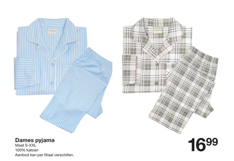 Promotie: Flanellen pyjama