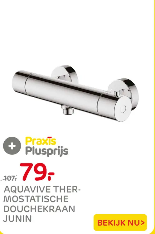 Aanbieding: Aquavive thermostatische douchekraan junin