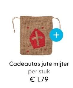 Aanbieding: Cadeautas jute mijter