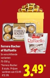 Aanbieding: Ferrero Rocher of Raffaello