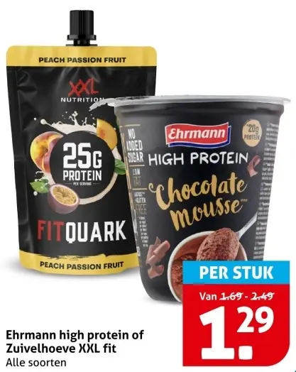 Aanbieding: High protein of Zuivelhoeve XXL fit